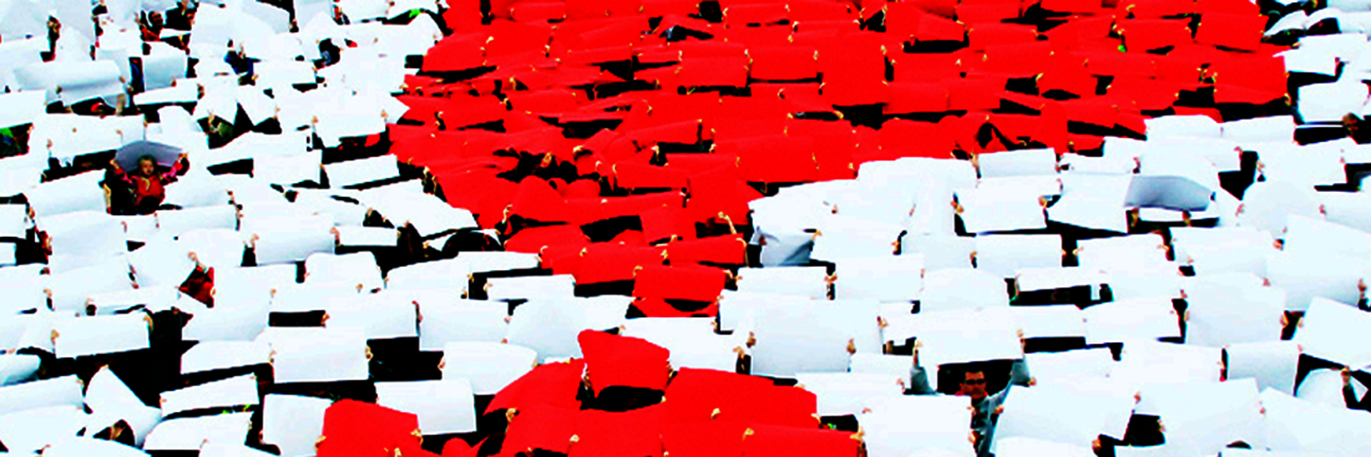 Aktion zur Kampagne #wasgehtmitmenschlichkeit. Foto: Jugendrotkreuz