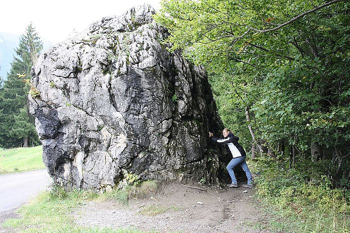 Dieser Stein ist zu groß zum Bemalen. Foto: JRK Willich